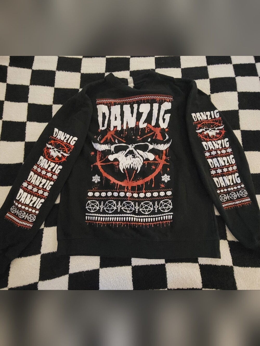 RARE 2017 DANZIG CHRISTMAS PULLOVER SWEATER, SIZE S